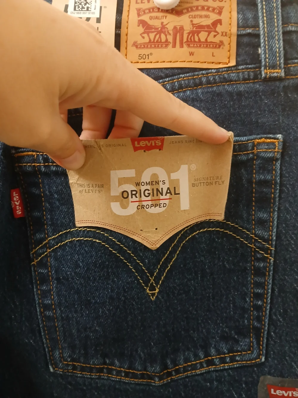 Levi's 501 Womans Original Cropped  Fit  Jeans - Dark Blue